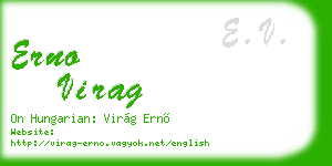 erno virag business card