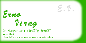 erno virag business card